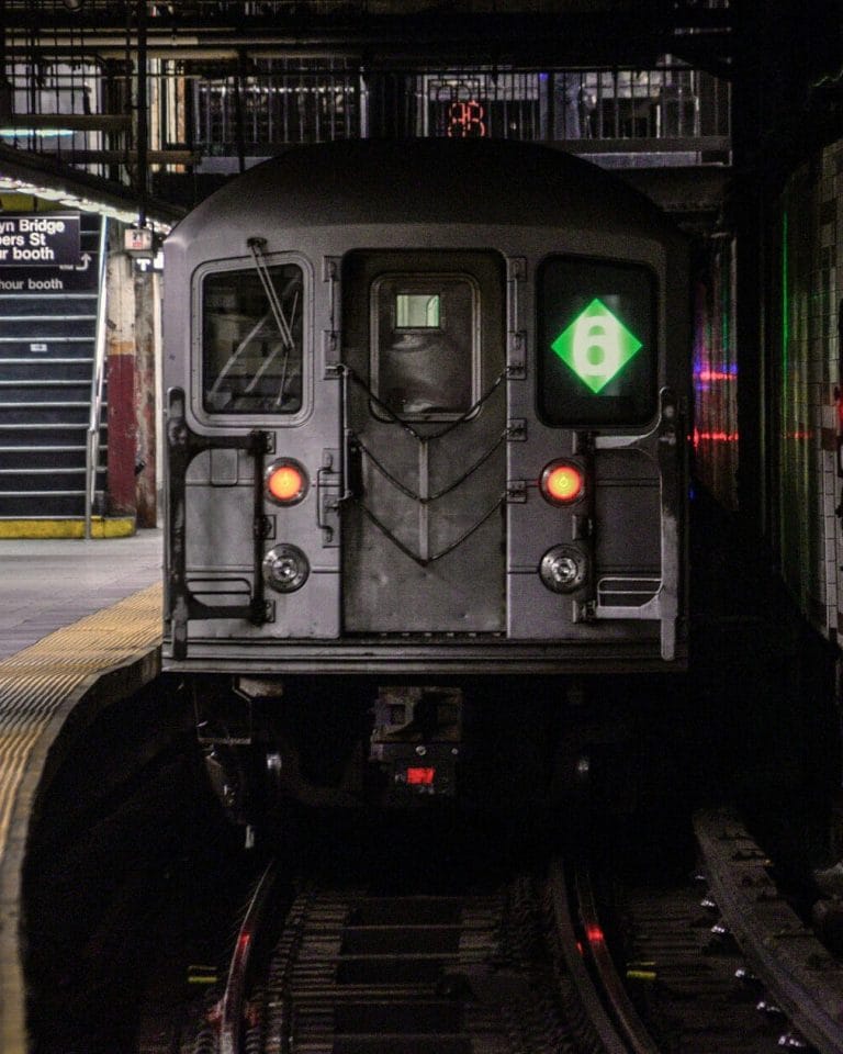 Front of a New York subway train