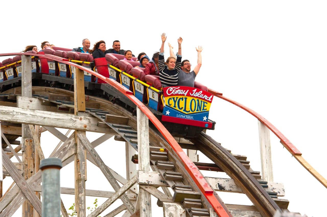 Cyclone ride Coney Island