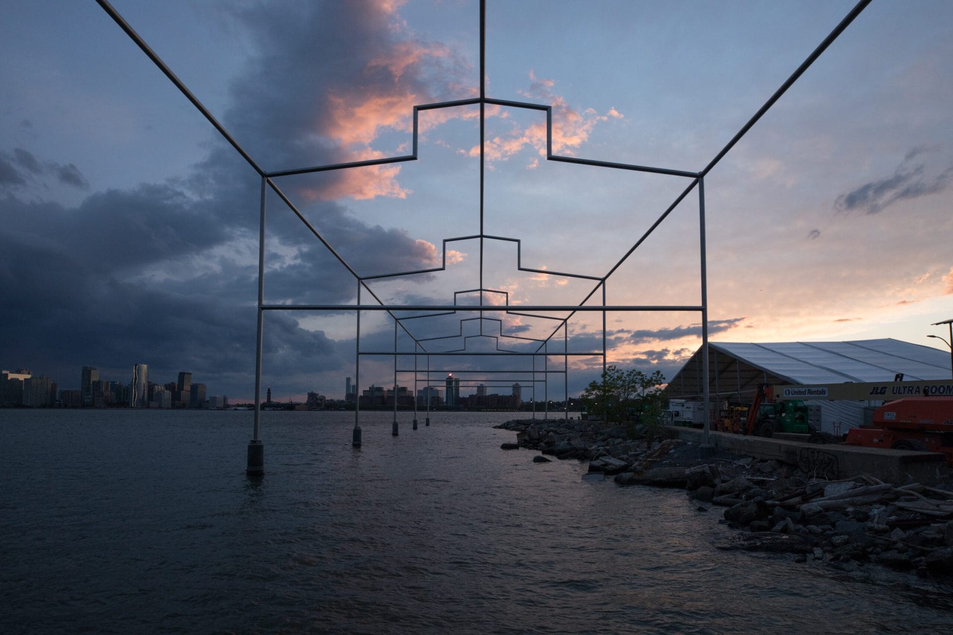 Public art in the sunset