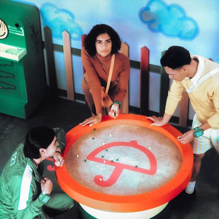 People playing the Squid Game Experience