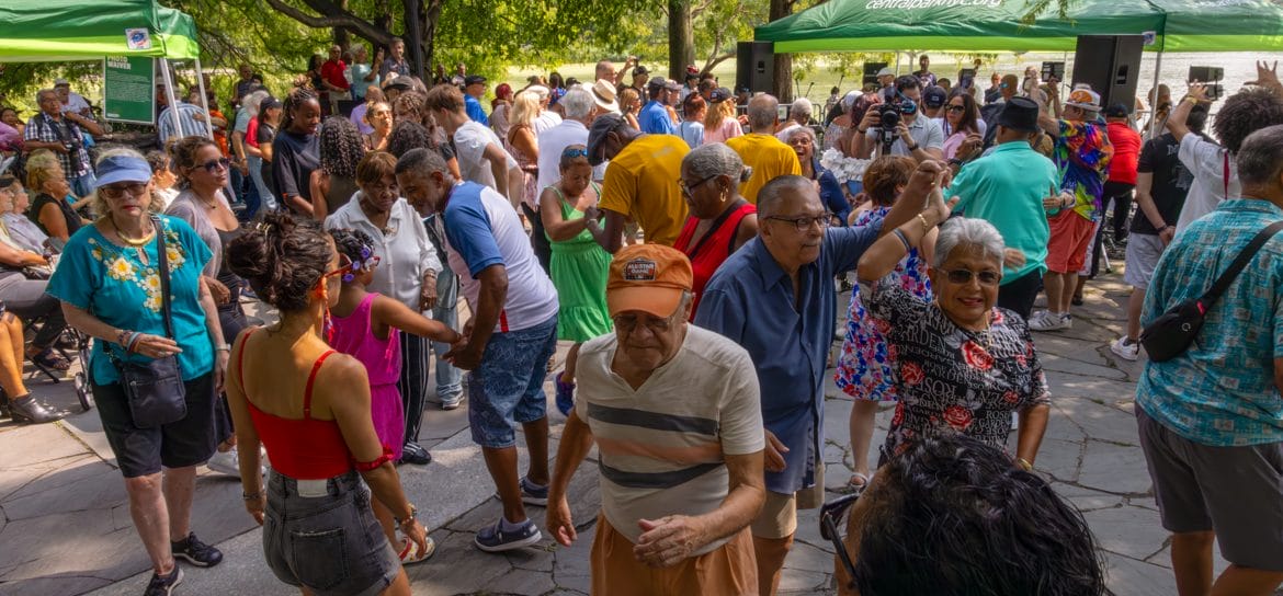 People gathered at Harlem Meet Performance Festival