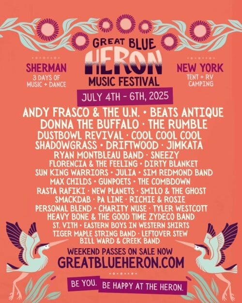 Great Blue Heron Festival lineup poster