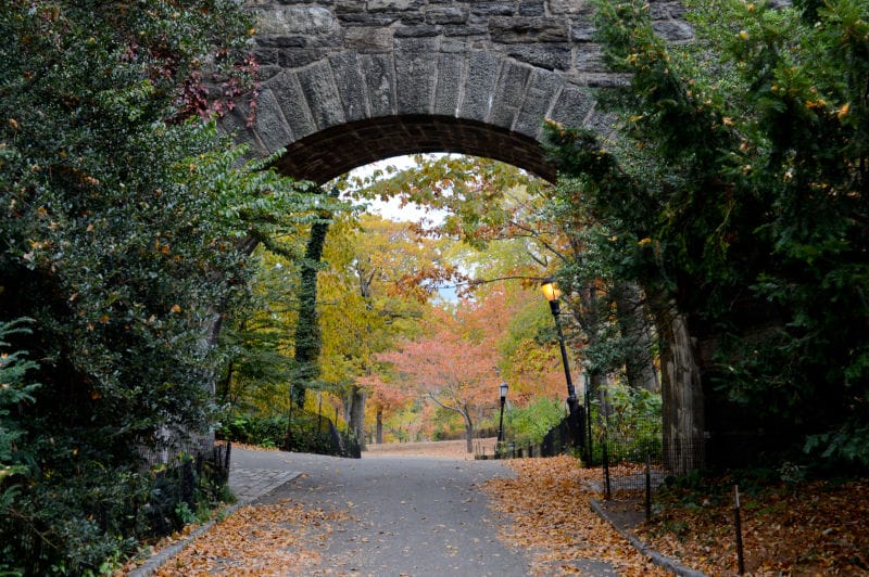 Arch bridge at Fort Tyron Park