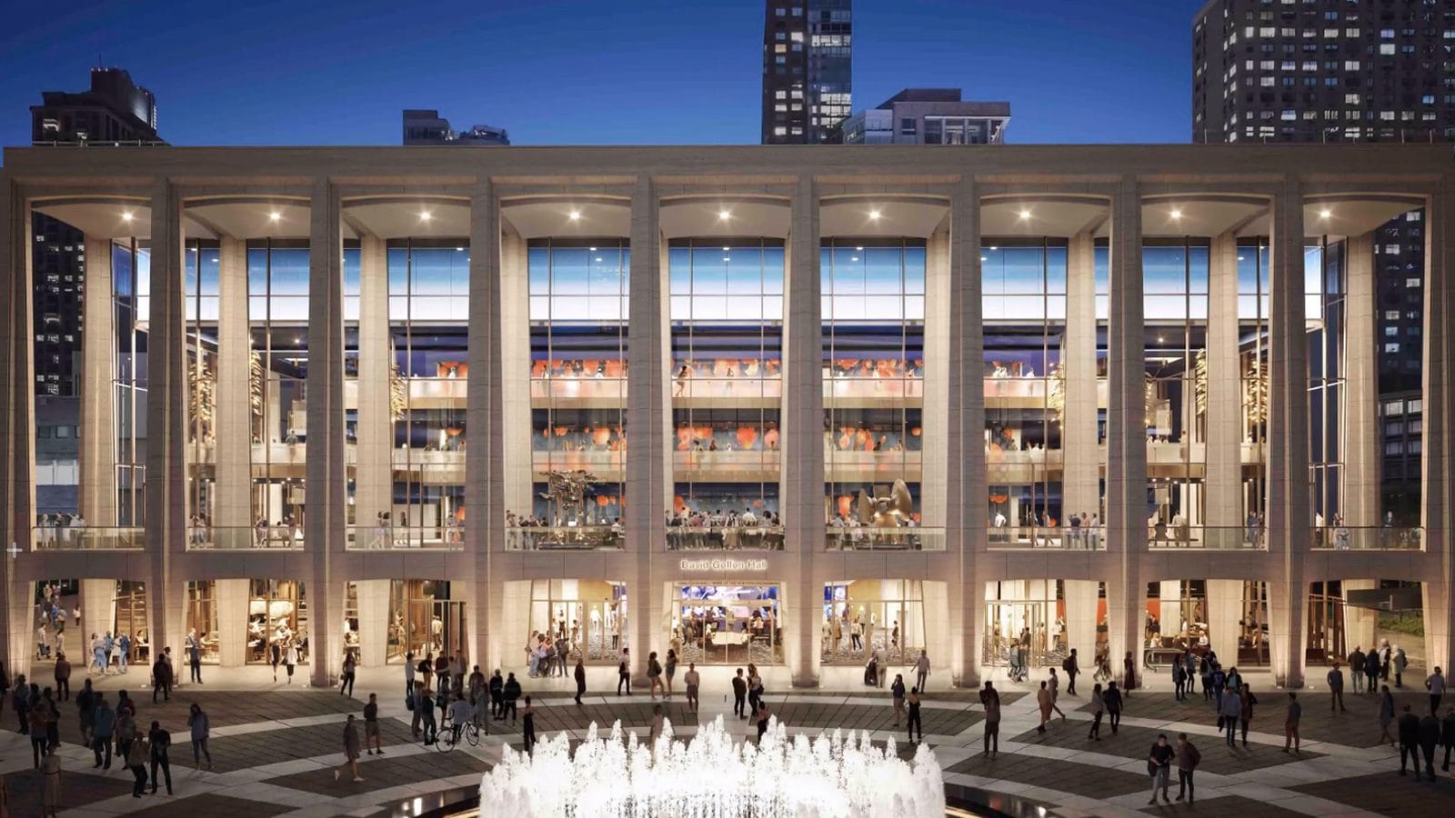 Wide shot of Lincoln Center