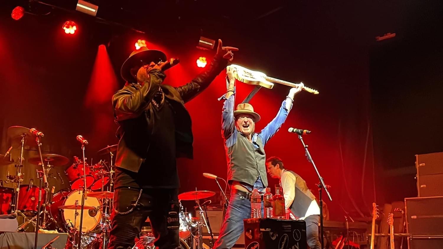 Musicians on stage at the festival