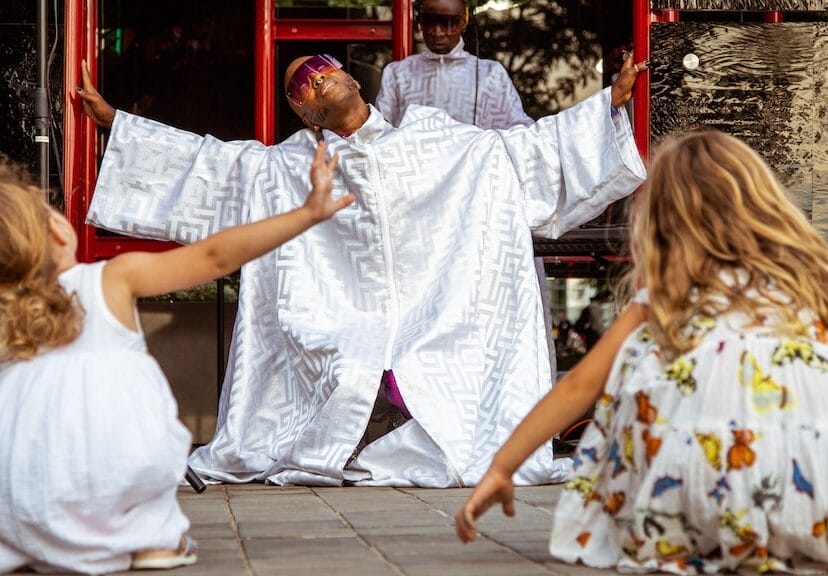 Performing arts part of the River to River festival.