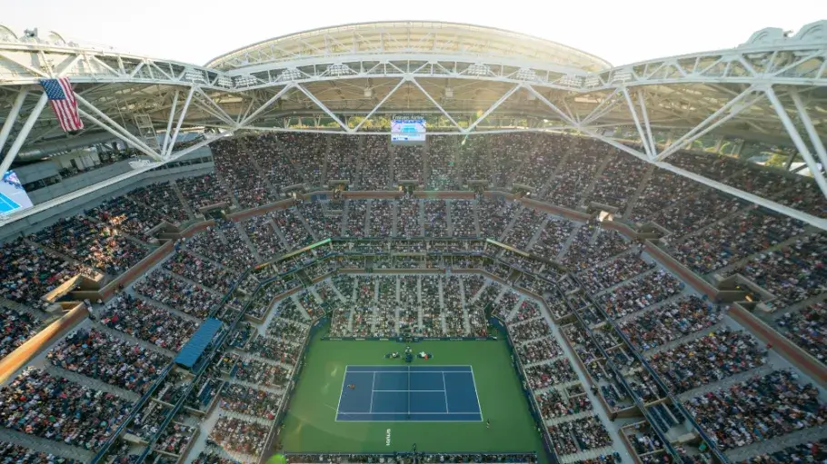 Wide shot of the Tennis Center