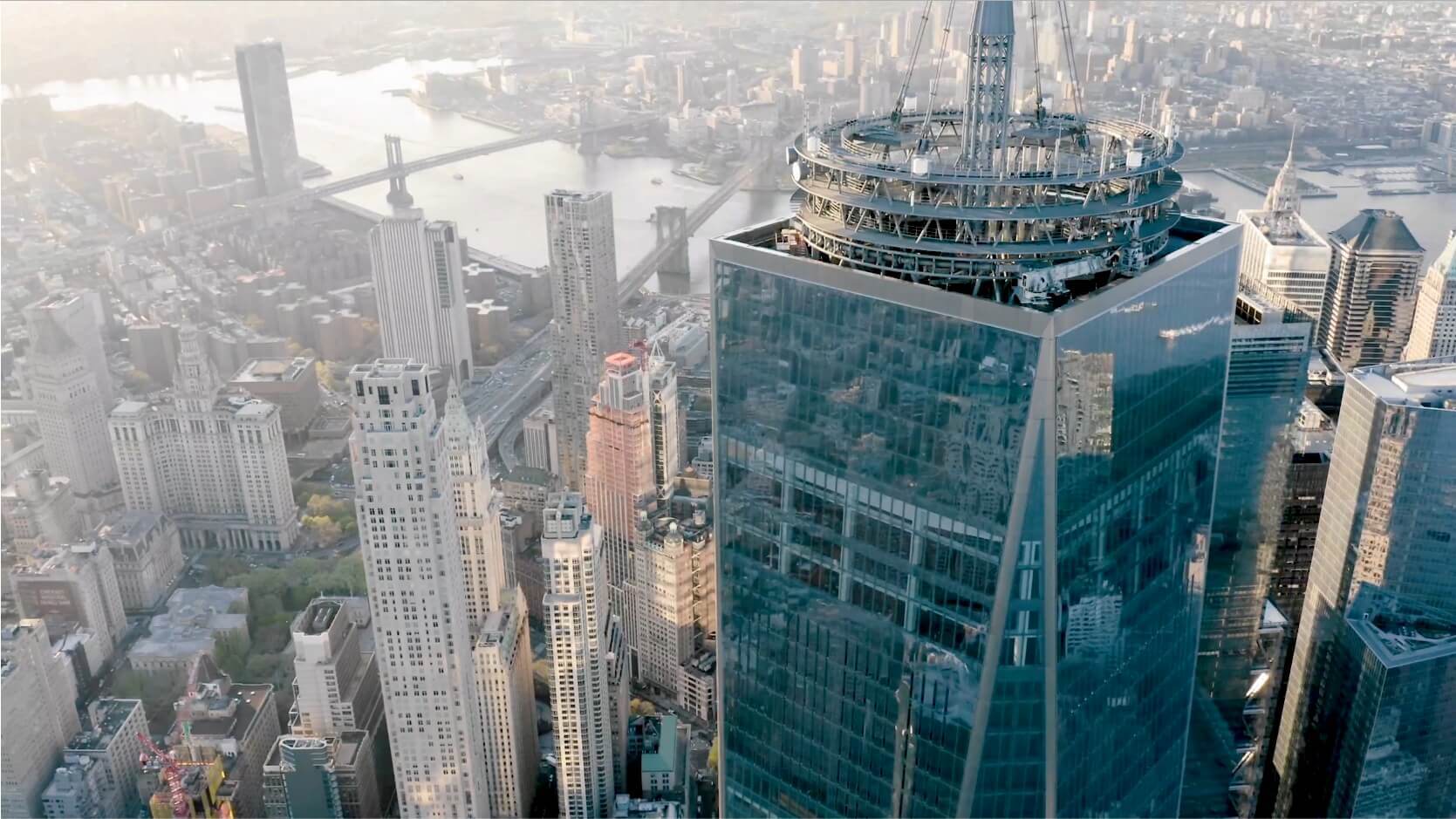 High view from the One World Observatory