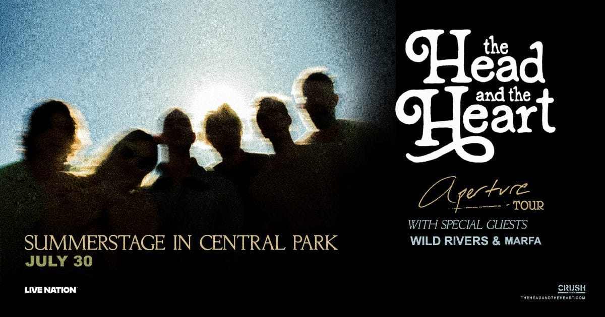 The Head and the Heart – Aperture Tour, things to do in New York City this week (July 28–August 4)