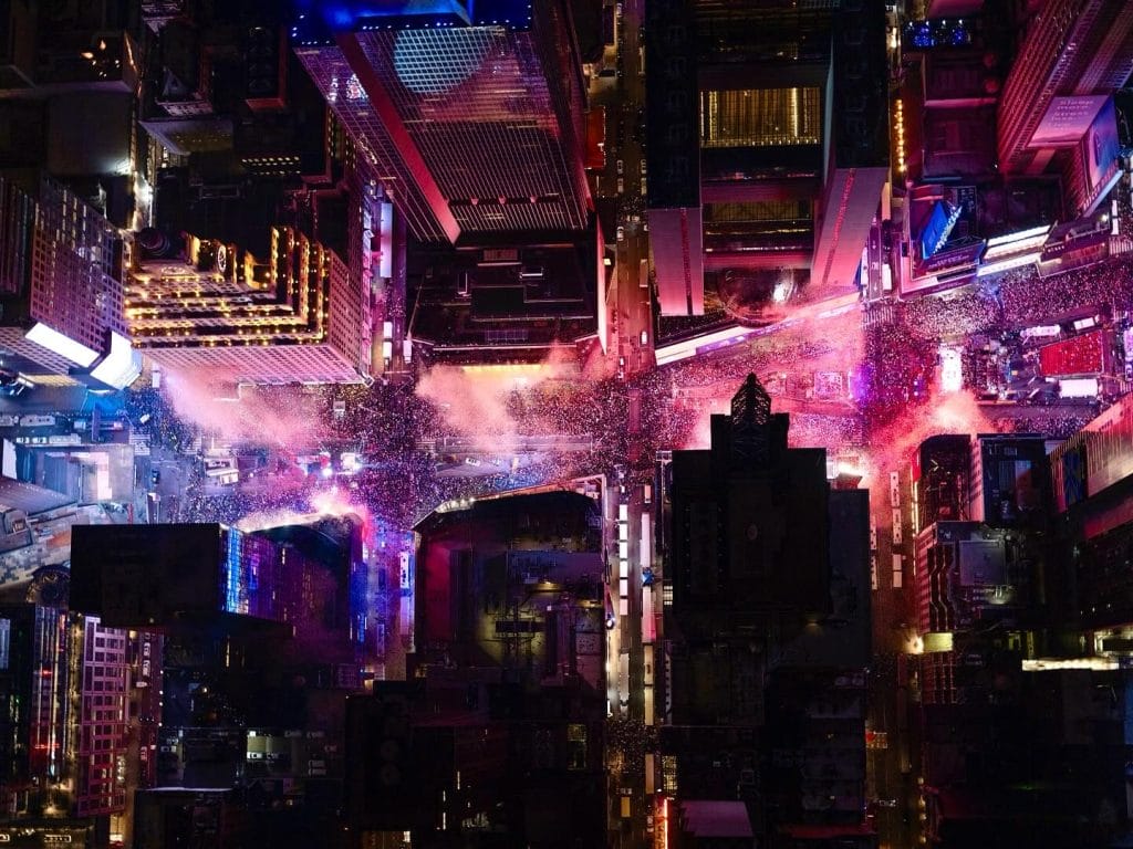 New Year's Eve fireworks in NYC